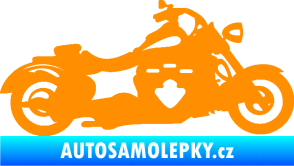 Samolepka Motorka 056 pravá oranžová