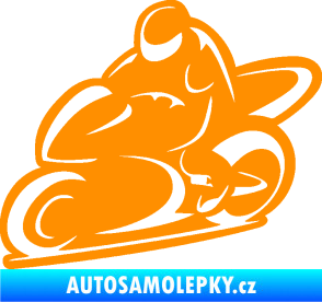 Samolepka Motorkář 011 levá oranžová