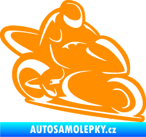 Samolepka Motorkář 011 pravá oranžová
