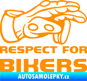 Samolepka Motorkář 014 pravá respect for bikers oranžová
