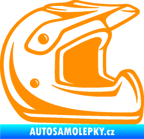 Samolepka Motorkářská helma 002 pravá oranžová