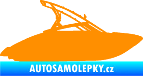 Samolepka Motorový člun 001 pravá oranžová