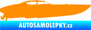 Samolepka Motorový člun 002 pravá oranžová