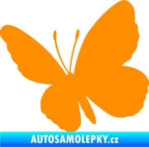 Samolepka Motýl 009 levá oranžová