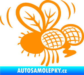 Samolepka Moucha 002 pravá oranžová