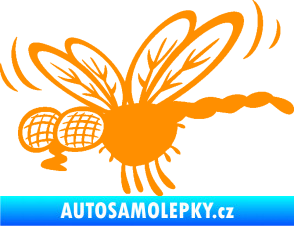 Samolepka Moucha 003 levá oranžová