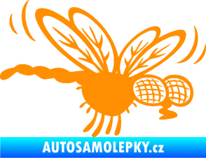 Samolepka Moucha 003 pravá oranžová