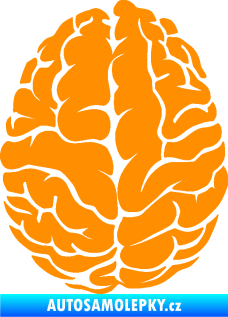 Samolepka Mozek 001 levá oranžová