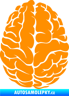 Samolepka Mozek 001 pravá oranžová