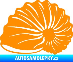 Samolepka Mušle 002 levá ulita oranžová