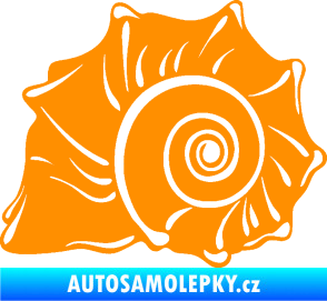 Samolepka Mušle levá ulita oranžová