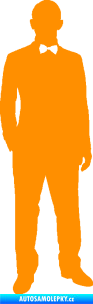 Samolepka Muž 001 pravá tajný agent oranžová