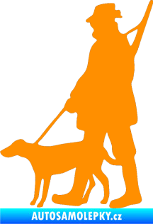 Samolepka Myslivec 002 levá oranžová