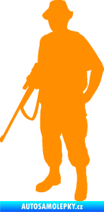 Samolepka Myslivec 004 levá oranžová