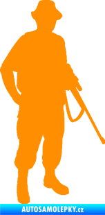 Samolepka Myslivec 004 pravá oranžová