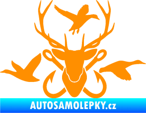 Samolepka Myslivost 005 pravá oranžová