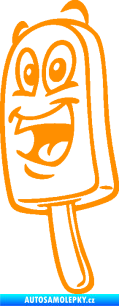 Samolepka Nanuk 001 levá s obličejem oranžová