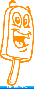Samolepka Nanuk 001 pravá s obličejem oranžová