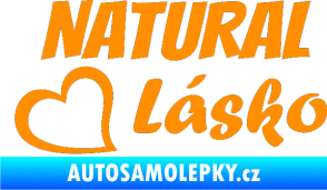 Samolepka Natural Lásko oranžová