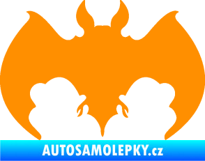 Samolepka Netopýr 002 oranžová