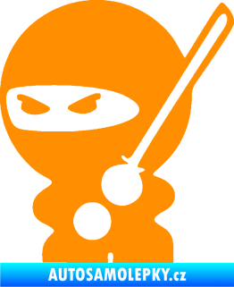 Samolepka Ninja baby 001 levá oranžová