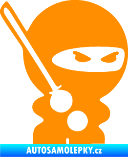 Samolepka Ninja baby 001 pravá oranžová