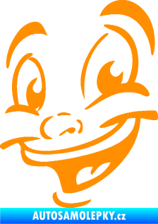 Samolepka Obličej 003 levá veselý oranžová