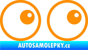 Samolepka Oči 006 pravá oranžová
