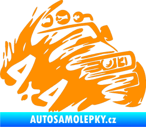 Samolepka Off Road 002 pravá 4x4 oranžová