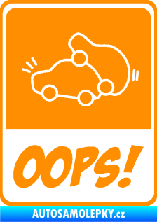 Samolepka Oops love cars 001 oranžová