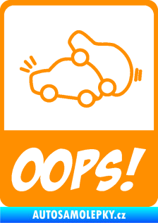 Samolepka Oops love cars 002 oranžová