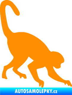 Samolepka Opice 002 pravá oranžová