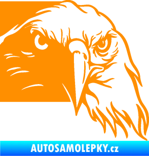 Samolepka Orel 010 pravá hlava oranžová