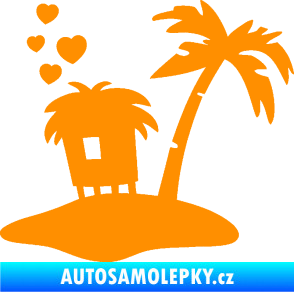 Samolepka Ostrov 001 pravá oranžová