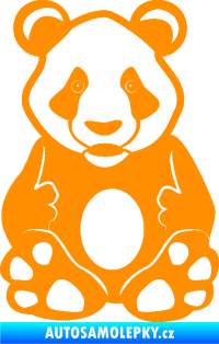 Samolepka Panda 006  oranžová