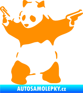 Samolepka Panda 007 levá gangster oranžová