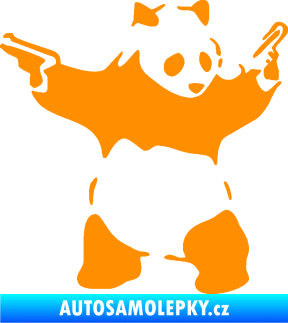 Samolepka Panda 007 pravá gangster oranžová