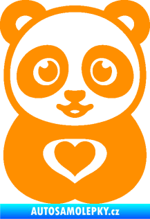 Samolepka Panda 008 roztomilá oranžová