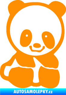 Samolepka Panda 009 pravá baby oranžová