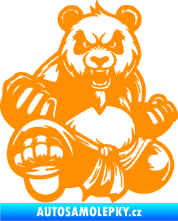Samolepka Panda 012 levá Kung Fu bojovník oranžová