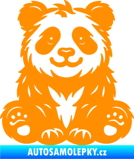 Samolepka Panda 013 levá spokojená oranžová