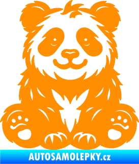 Samolepka Panda 013 pravá spokojená oranžová