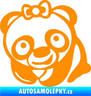 Samolepka Panda baby levá oranžová