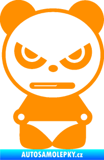 Samolepka Panda boy oranžová