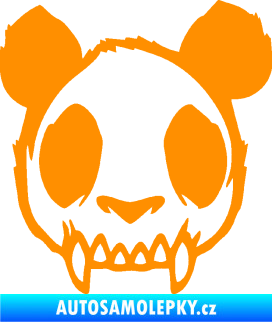 Samolepka Panda zombie  oranžová