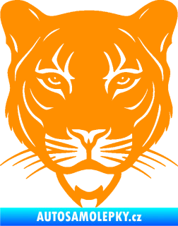 Samolepka Panter 002 hlava black panther oranžová