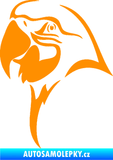 Samolepka Papoušek 006 levá hlava oranžová