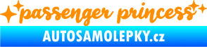 Samolepka Passenger Princess 002 nápis s hvězdičkami oranžová