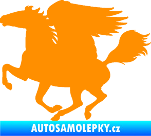 Samolepka Pegas 001 levá okřídlený kůň oranžová