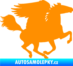 Samolepka Pegas 001 pravá okřídlený kůň oranžová